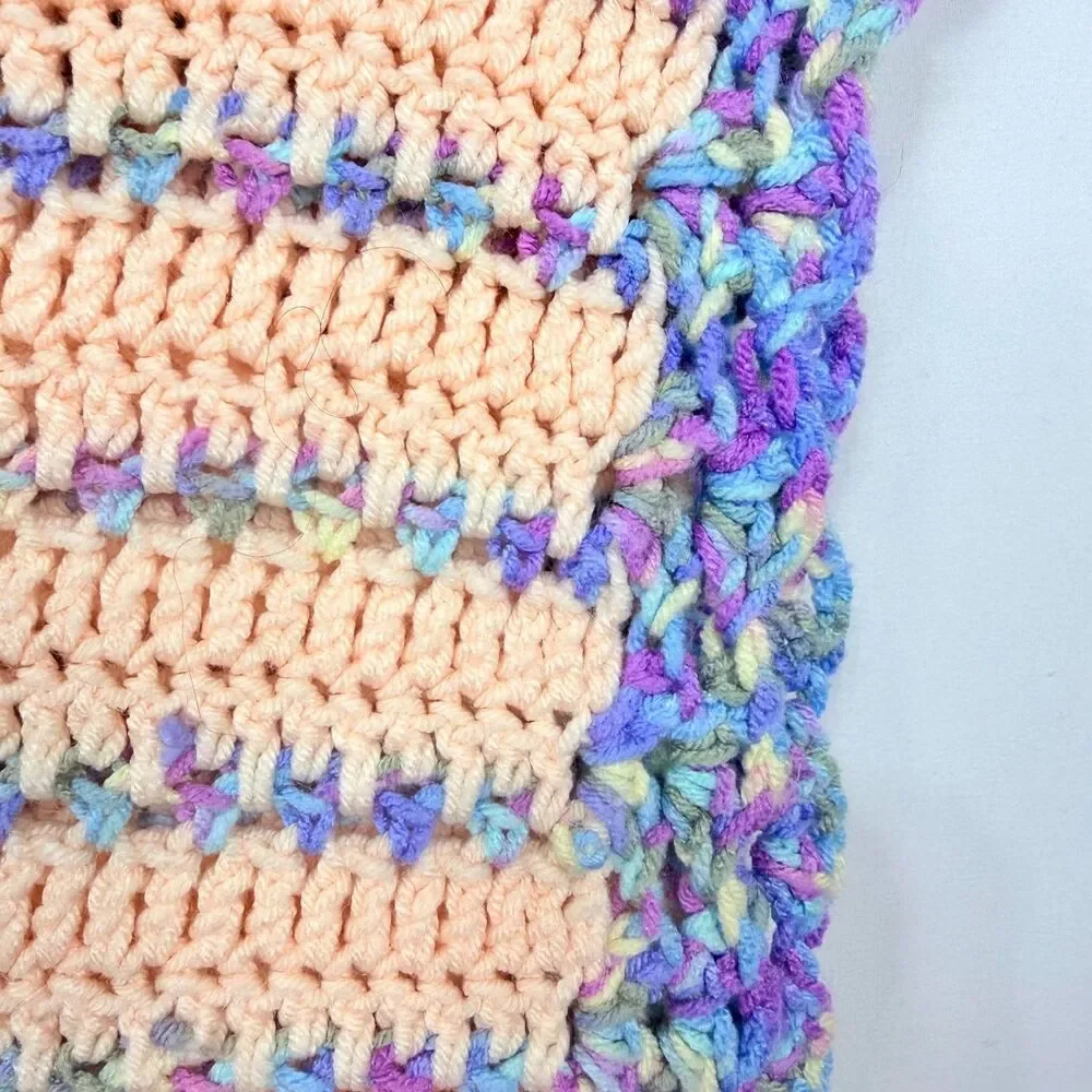 Crochet Baby Blanket Handmade Afghan 24 x 46